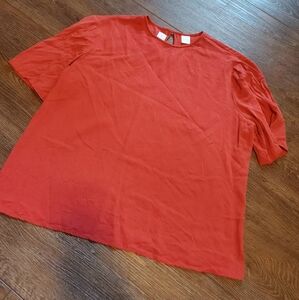 Dana Buchman Women's Vibrant Red Blouse 95% Silk